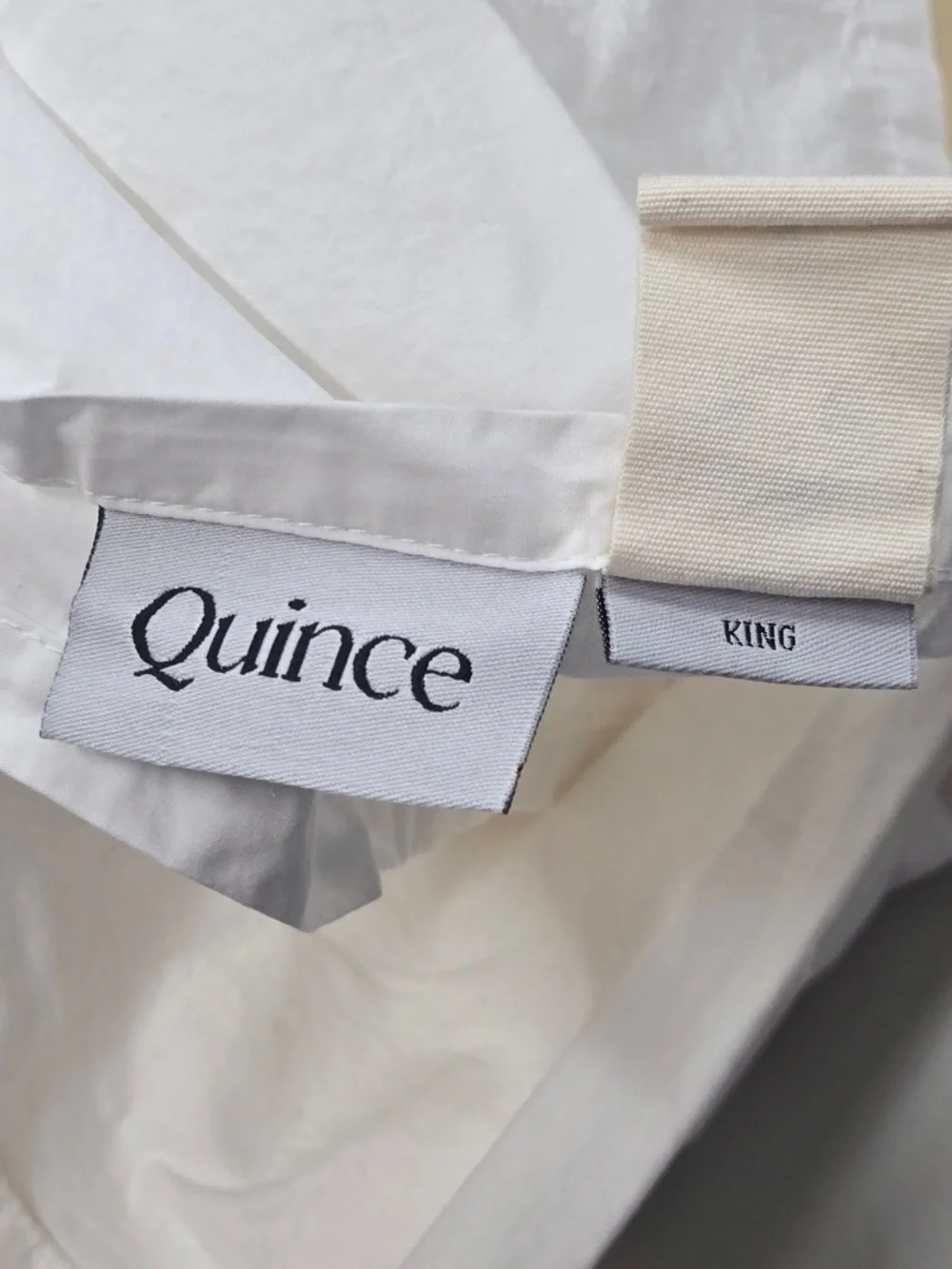 QUINCE Classic Organic Percale Flat Sheet King White 7601